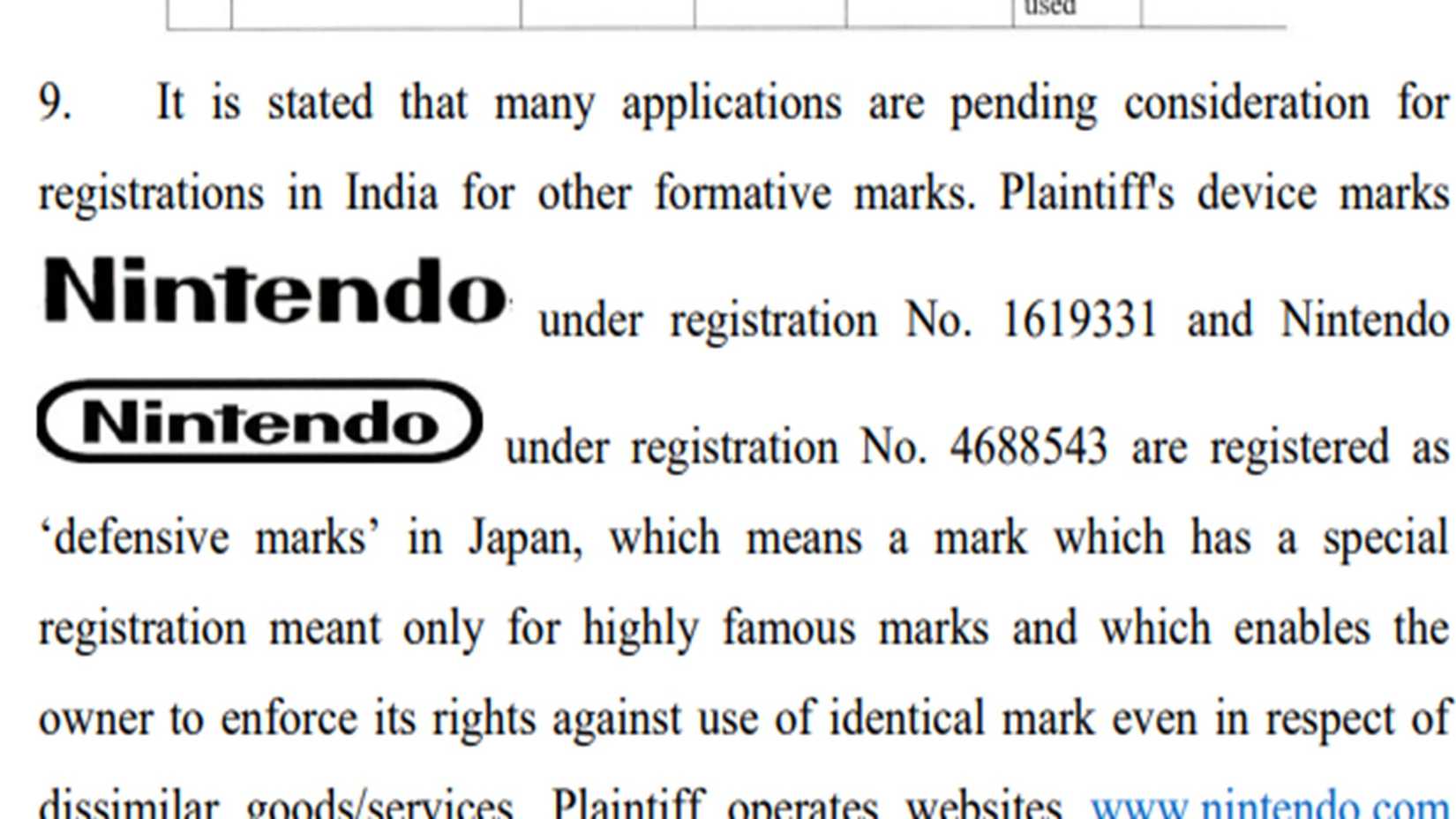 nintendo vs nintendo india suit page