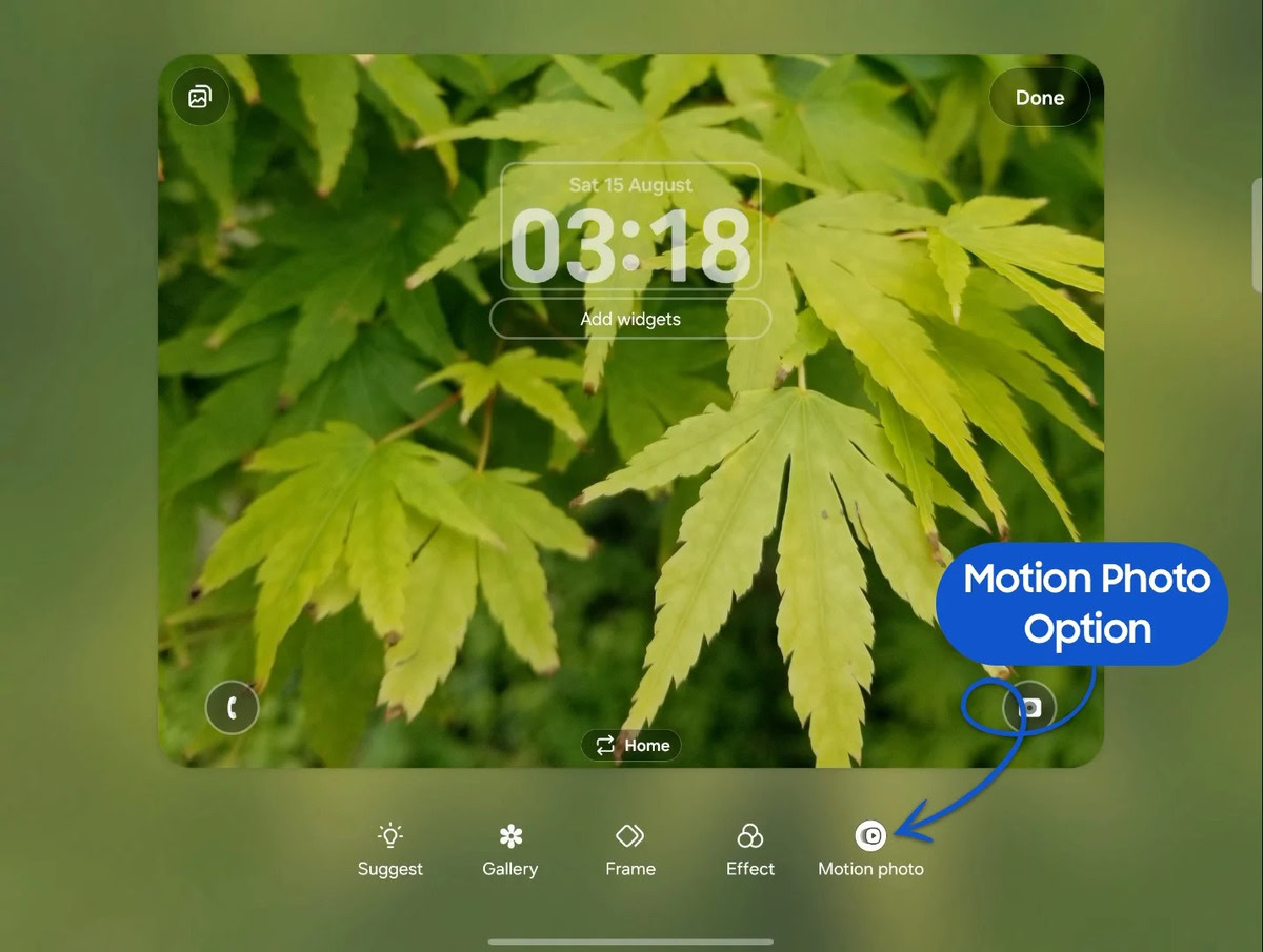 Samsung One UI 9.0 Motion Photo Wallpaper