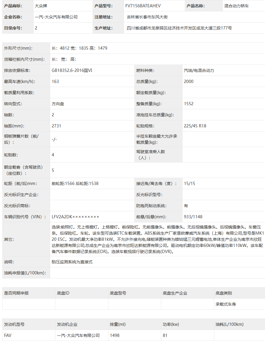 FV7156BATEAHEV 参数