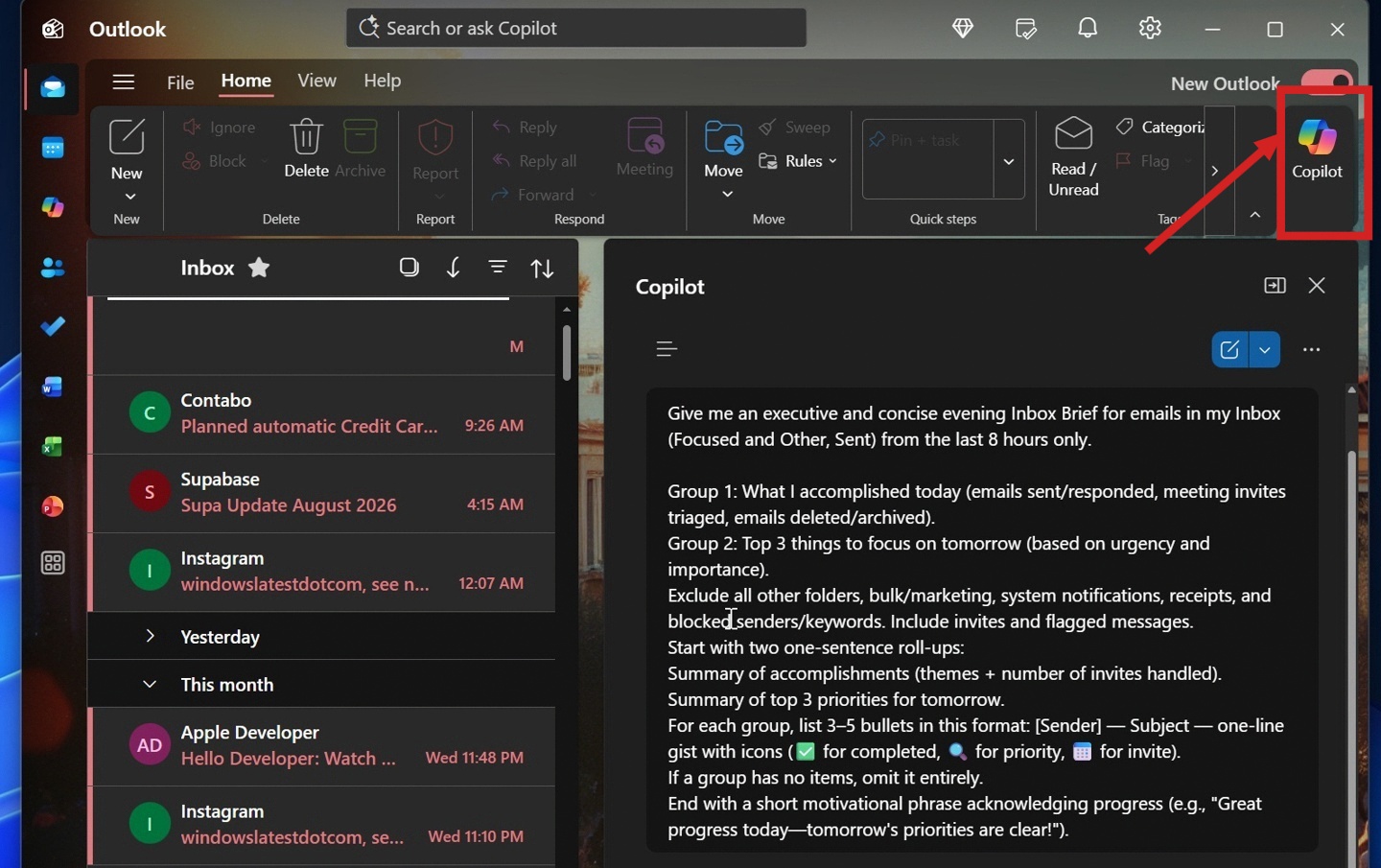 Copilot in Outlook wrap up
