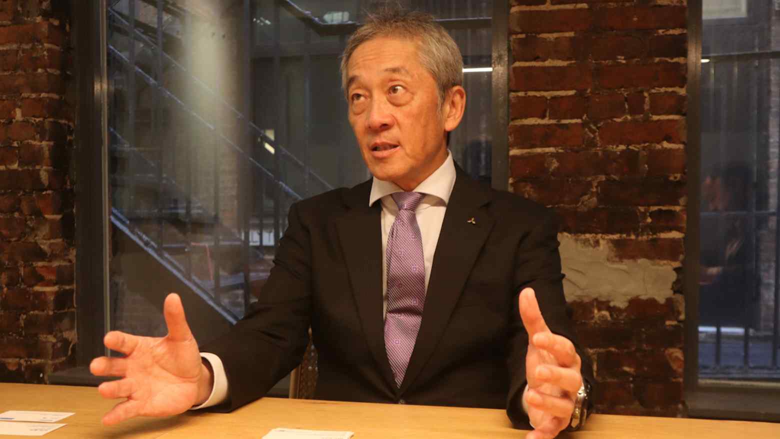 三菱重工美国公司董事长兼CEO Takao Tsukui 9月21日在纽约接受日经新闻采访。（摄影：Mai Ishitsubo）