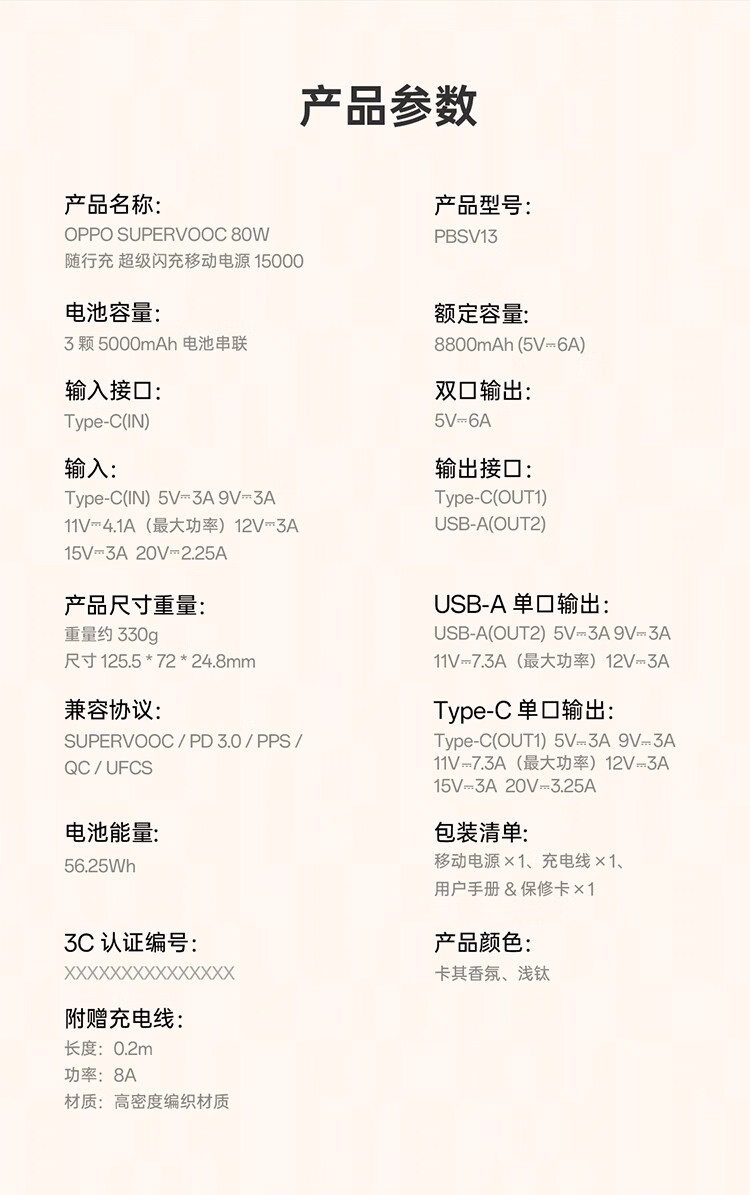 产品参数详情